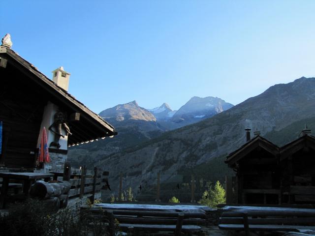 Blick Richtung Inner Rothorn, Fletschhorn und Lagginhorn