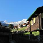 Blick Richtung Allalinhorn und Alphubel