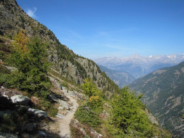 was für eine Aussicht zum Bietschhorn, einer der schönsten Berge vom Wallis