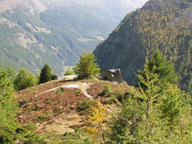 Blick zurück zum Rote-Biel, eine herrliche Aussichtskanzel. Hier muss man eine Rast einlegen