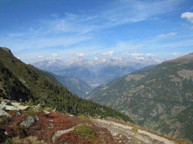 tief unten im Tal ist Visp erkennbar