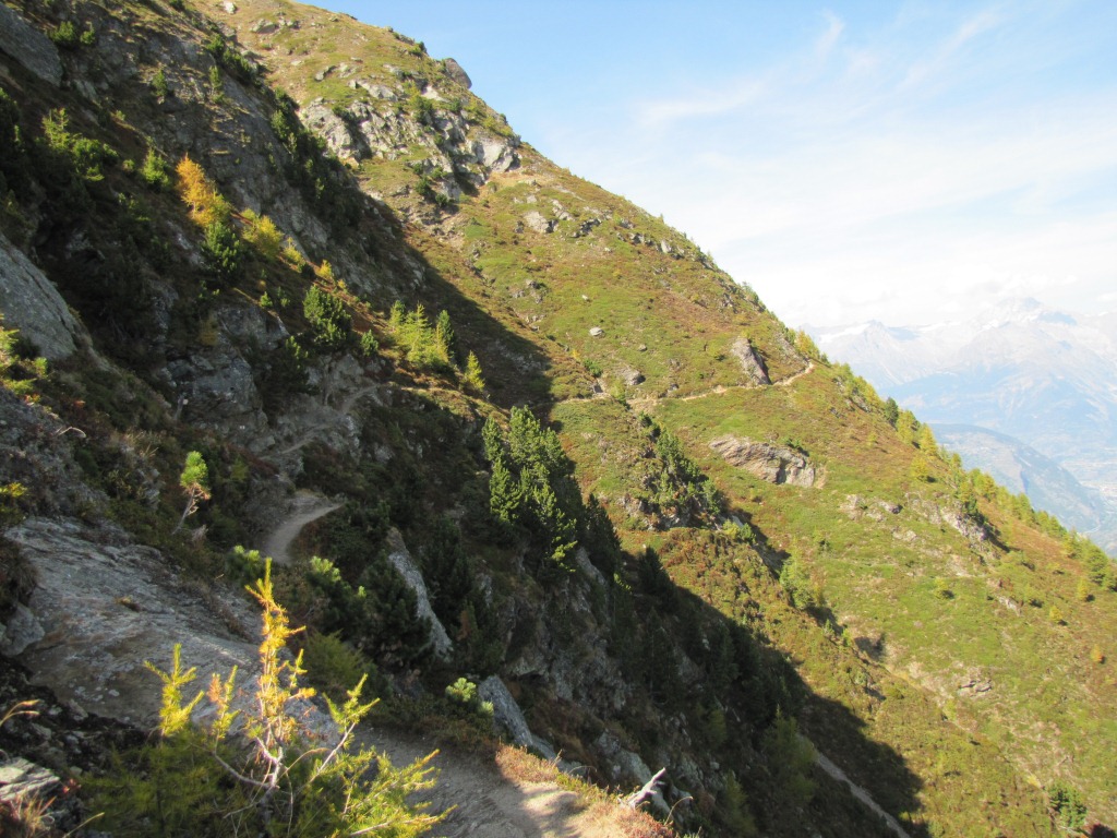 gut ersichtlich der weiterer Wegverlauf
