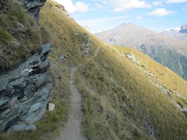 wir haben die ausgesetzte Stelle hinter uns gelassen und wandern nun nach Stock