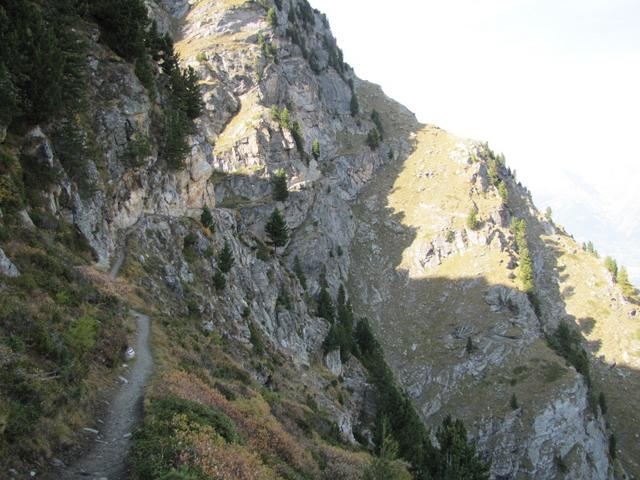 der Balfriner oder Grächener Höhenweg wurde über mehrere Jahre erbaut. Beginn war 1950