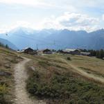 auf dem Weg zur Bergstation auf der Hannigalp 2121 m.ü.M.