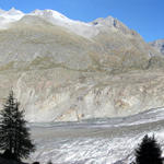 Breitbildfoto Punkt 2029 m.ü.M. Sparrhorn, Gr.Fusshorn, Rotstock, Geisshorn, Zenbächenhorn, und die Walliser Fiescherhörner