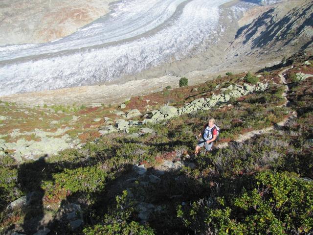 Mäusi kurz vor dem Wegweiser bei Punkt 2280 m.ü.M