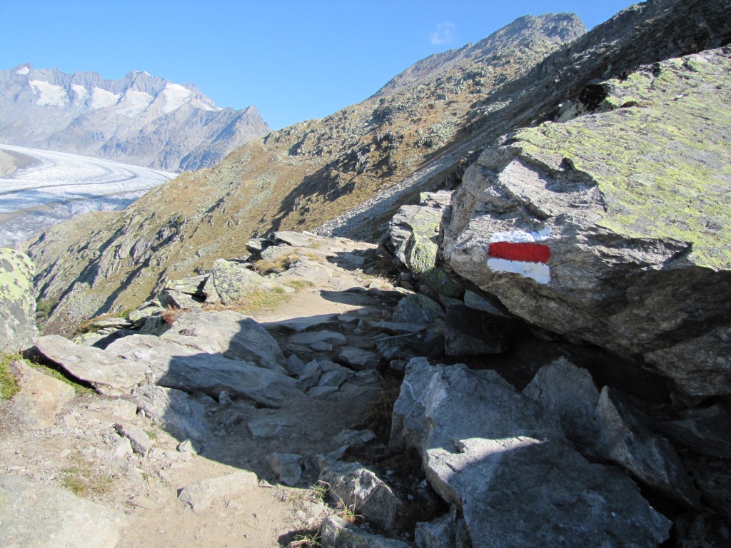 auf dem Höhenweg der uns zur Roti Chumme bringen wird