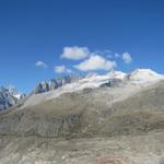 Blick Richtung Nesthorn, Gr.Fusshorn, Rotstock und Geisshorn