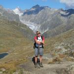 schön in einer Reihe: Mäusi, Fieschergletscher und der Oberaarhorn