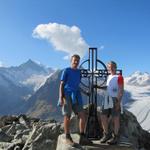 Gipfelfoto auf dem Eggishorn