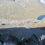 Tiefblick ins Märjelental mit Märjelensee, Gletscherstube und Stausee