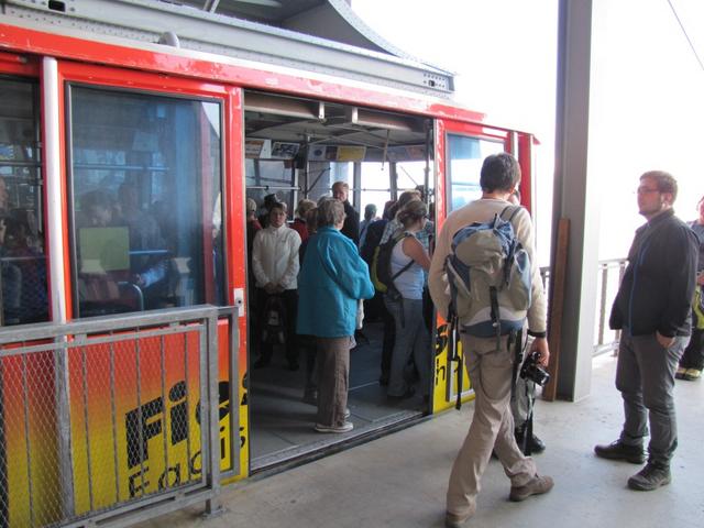 mit der Seilbahn geht es nun ins Tal nach Fiesch runter