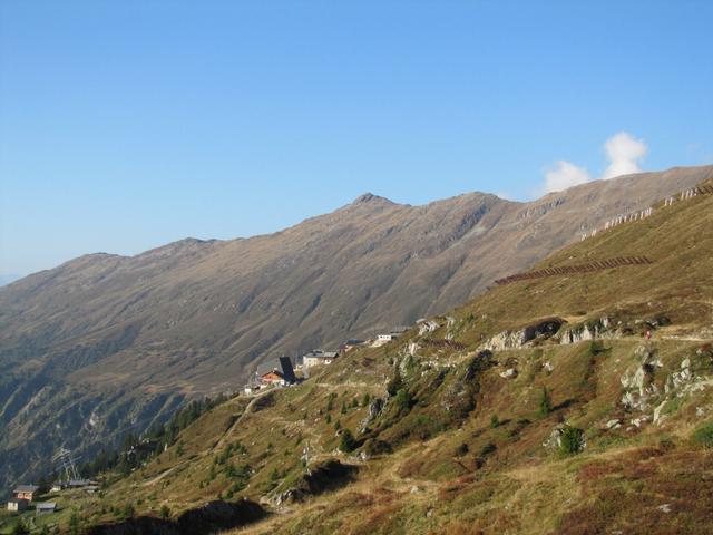 Blick zurück nach Belalp und zum Foggenhorn