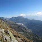 Blick zum Grossen Aletschgletscher mit dem Eggishorn