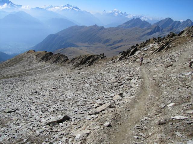 während dem runterlaufen, kann man die wunderschöne Aussicht geniessen