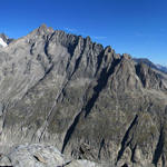 Breitbildfoto Wysshorn, Sattelhorn, Aletschhorn, Gr. Fusshorn und der Oberaletschgletscher