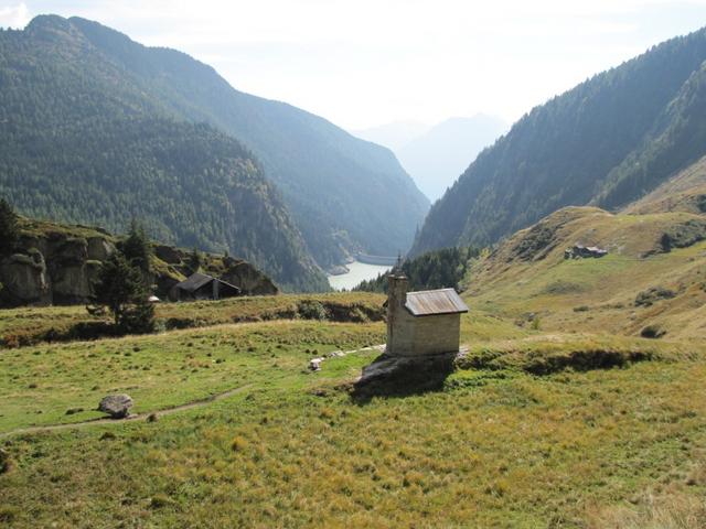 bei Ober Aletschji 1756 m.ü.M. mit Blick zum Stausee Gibidum