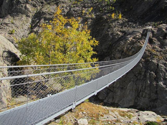 wir haben die Hängebrücke über die Massaschlucht auf 1599 m.ü.M. erreicht