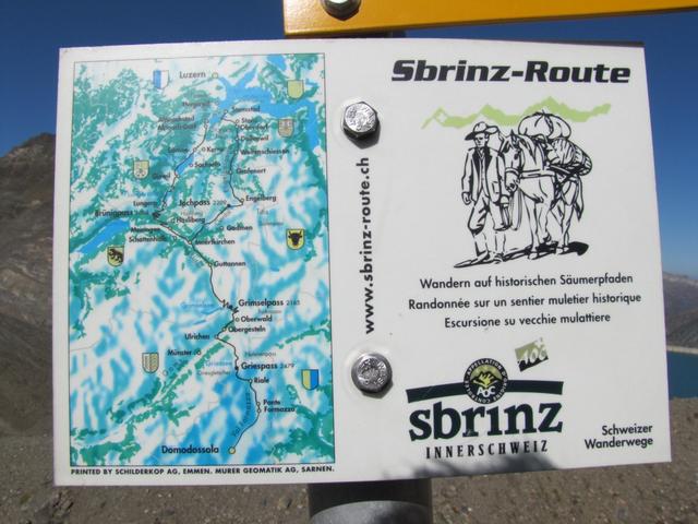 über diesen Pass verläuft auch die berühmte Via-Sbrinz von Luzern nach Domodossola