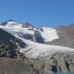 Blick zum Griesgletscher mit Rothorn und Blinnenhorn