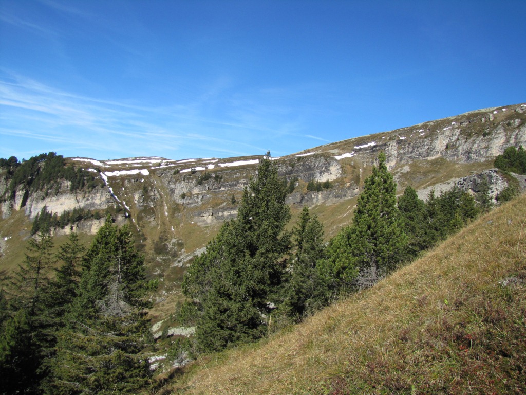 Blick am Ende des Gopital auf der anderen Seite Richtung Wyschrüzgrat