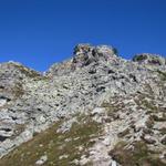 jetzt wird der Weg ein bisschen Alpiner und rau. Der Bergpfad führt nun über Blockschutt