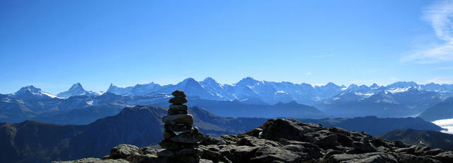 sehr schönes Breitbildfoto mit den Bergriesen vom Berner Oberland