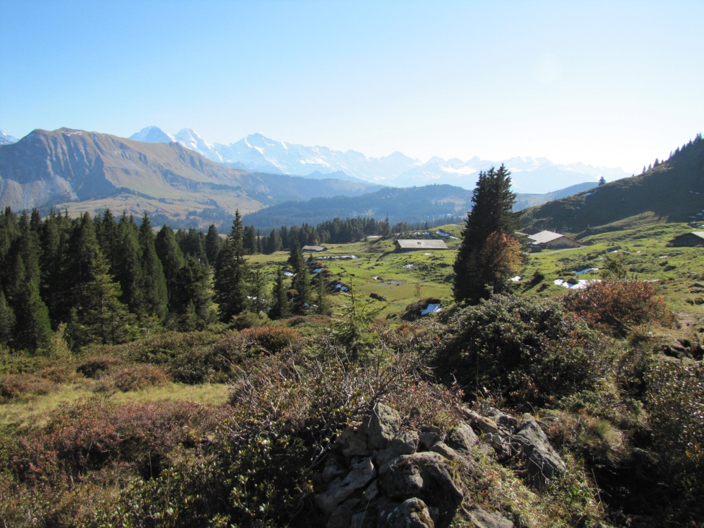 wir haben die Hütte Hohgant verlassen und wandern nun abwärts nach Ällgäuli