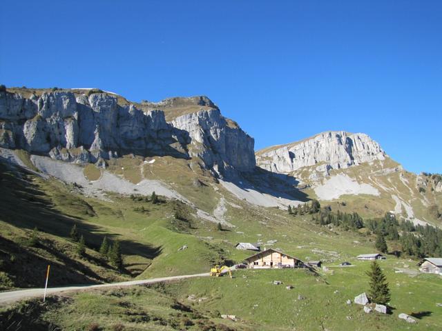 Blick zurück zur Hohgant links und Furggengütsch rechts. Es war eine schöne Wanderung