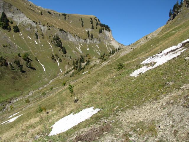 Blick zur Sichle. Mit dieser Variante haben wir uns den Abstieg nach Hintersberg erspart