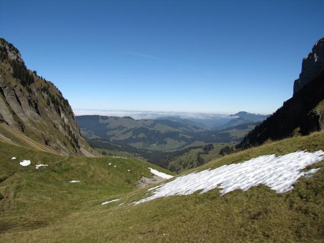 Blick in den Sulzigraben, Eriz und das Mittelland