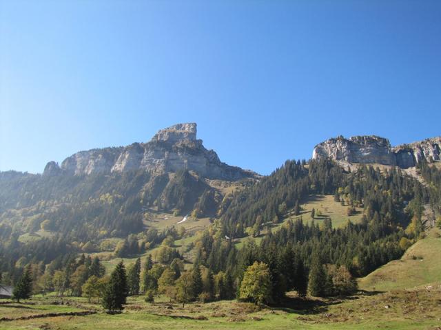 Blick hinauf zum Sigriswiler Rothorn. War das für ein Erlebnis als wir dort oben standen