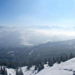 Breitbildfoto vom Furggelenstock aus gesehen, mit Blick Richtung Druesberg