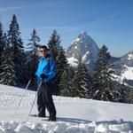 Stefano ist von der Schneeschuhtour begeistert