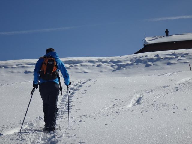 Stefano auf dem Weg zur Furggelenhütte