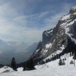 Breitbildfoto auf der Holzegg 1405 m.ü.M. mit Blick Richtung Vierwaldstättersee