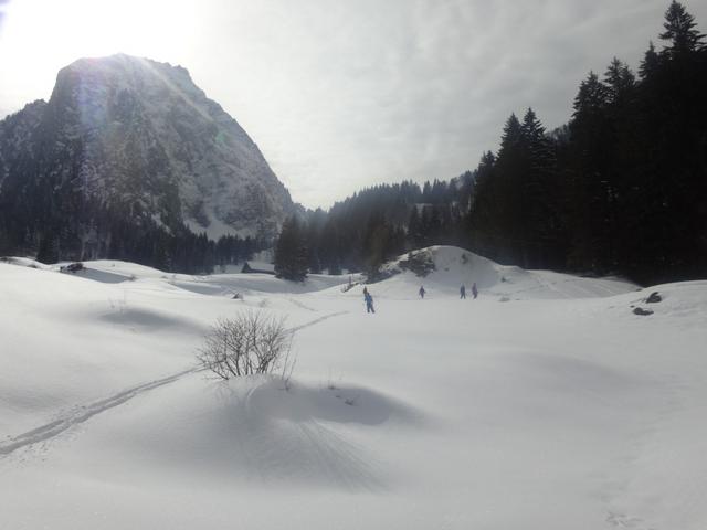 einfach grandios mit den Schneeschuhen einen Hang runter zu laufen