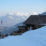 wir haben das Berggasthaus Fronalpstock bei Unter Staffel 1330 m.ü.M. erreicht