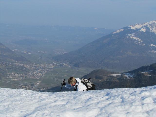 Mäusi erreicht Punkt 1608 m.ü.M. bei Mittler Stafel