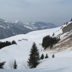 bei Chlusen 1683 m.ü.M. mit Blick nach Mittler Stafel