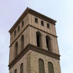 der schöne Kirchenturm (Mudéjar Stil) der Iglesia de San Bartolomé 13.Jh.