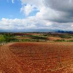 Breitbildfoto vom Alto de San Antón aus gesehen mit Blick Richtung Nájera