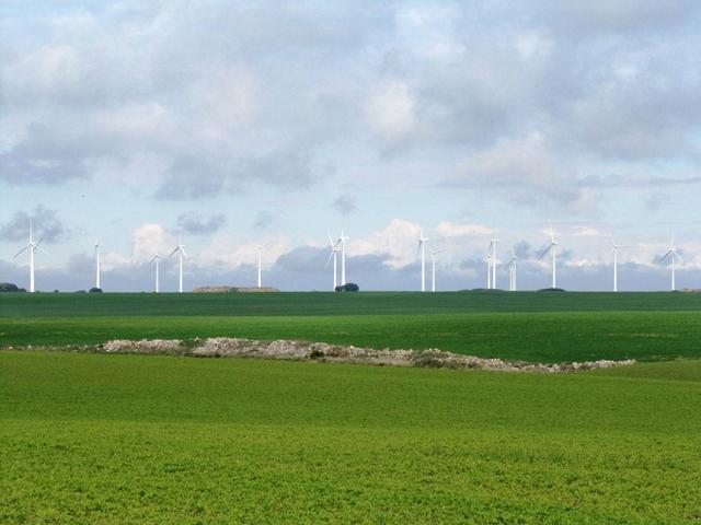 riesige Windfarmen prägen die Gegend. Hier bläst immer der Wind, konstant ohne Unterbruch