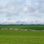 riesige Windfarmen prägen die Gegend. Hier bläst immer der Wind, konstant ohne Unterbruch