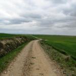 weit vorne am Horizont taucht Boadilla del Camino auf