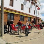 in Calzadilla de la Cueza bei der Albergue, trafen wir unsere Pilgerfreunde