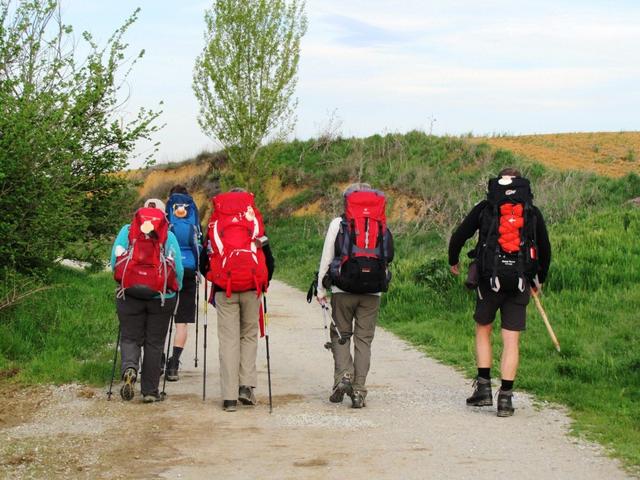 mit unseren Freunden verlassen wir Terradillos. Eine lange Etappe steht uns bevor