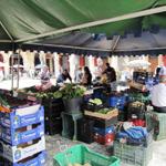 auf der Plaza Mayor findet gerade den Wochenmarkt statt