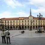 Breitbildfoto der schönen Plaza Mayor